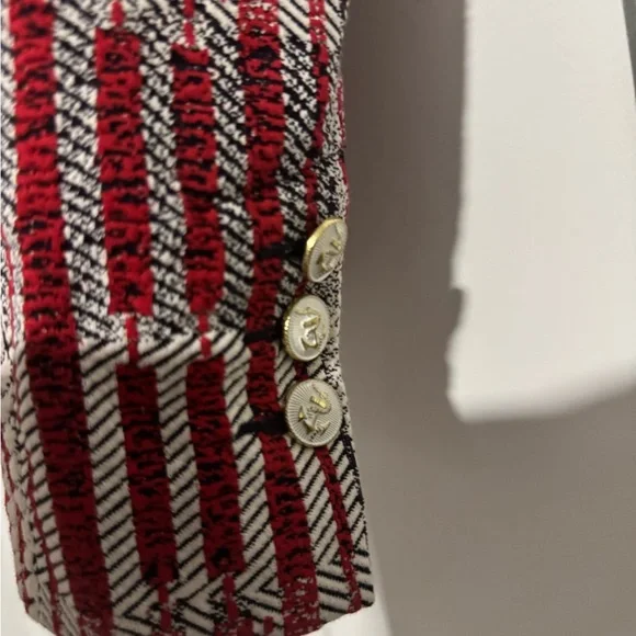CAbi Red and White Plaid Blazer - Picture 6 of 7